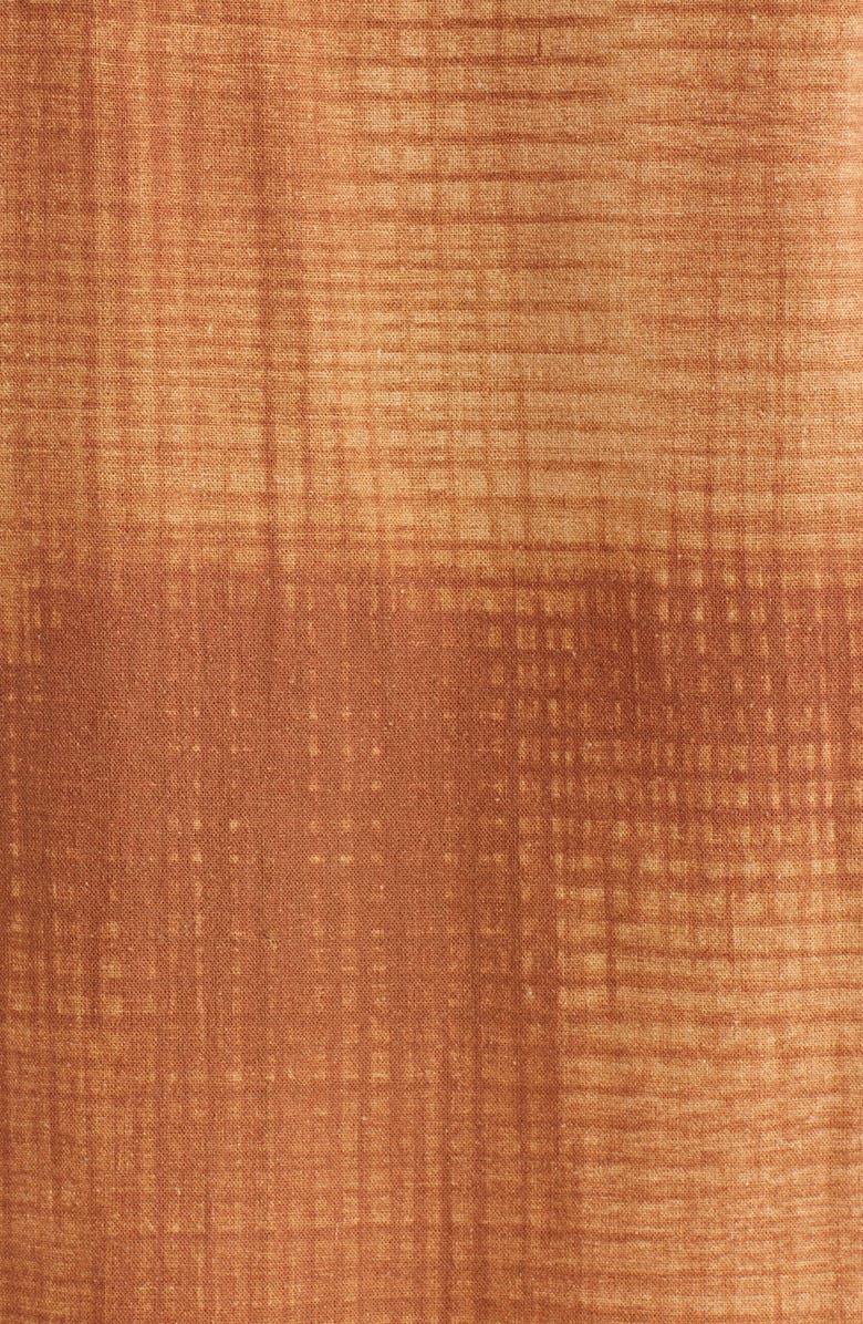 NN07 Daniel Abstract Print Linen & Cotton Blend Camp Shirt, Alternate, color, Brown Print