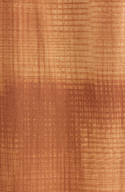 Nn07 Daniel Abstract Print Linen & Cotton Blend Camp Shirt In Brown