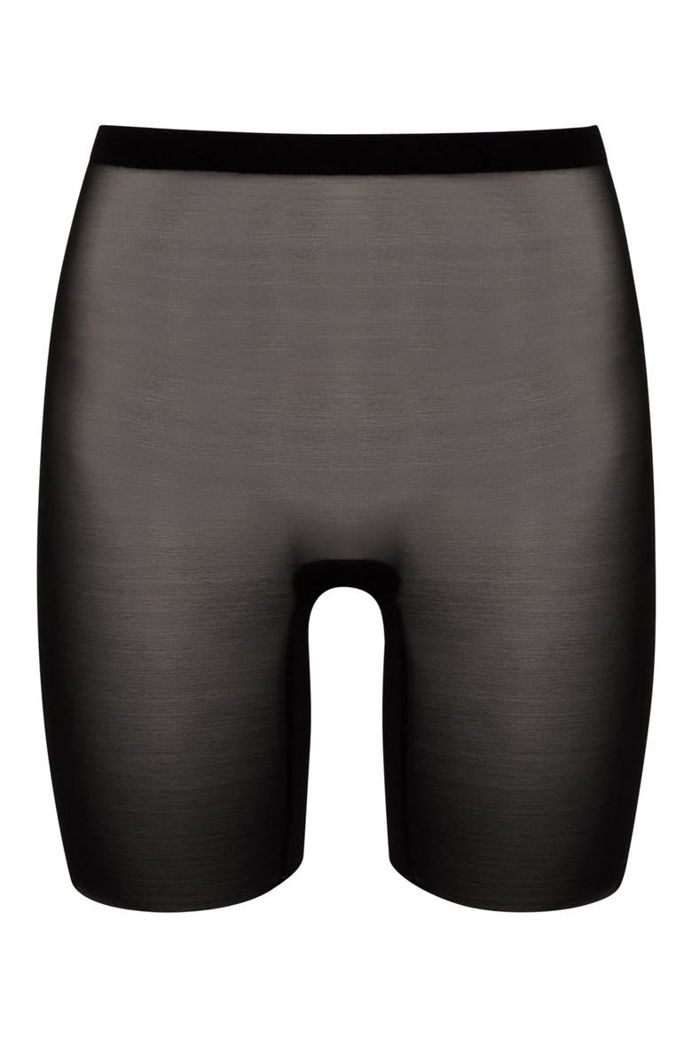 Tulle Control Shaper Shorts, Alternate, color, BLACK