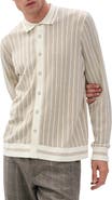 rag & bone Harvey Long Sleeve Knit Button-Up Shirt