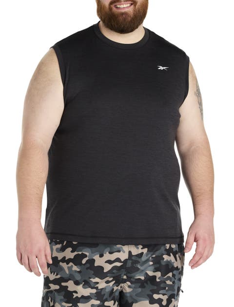 Big & Tall Performance Melange Sleeveless Shirt