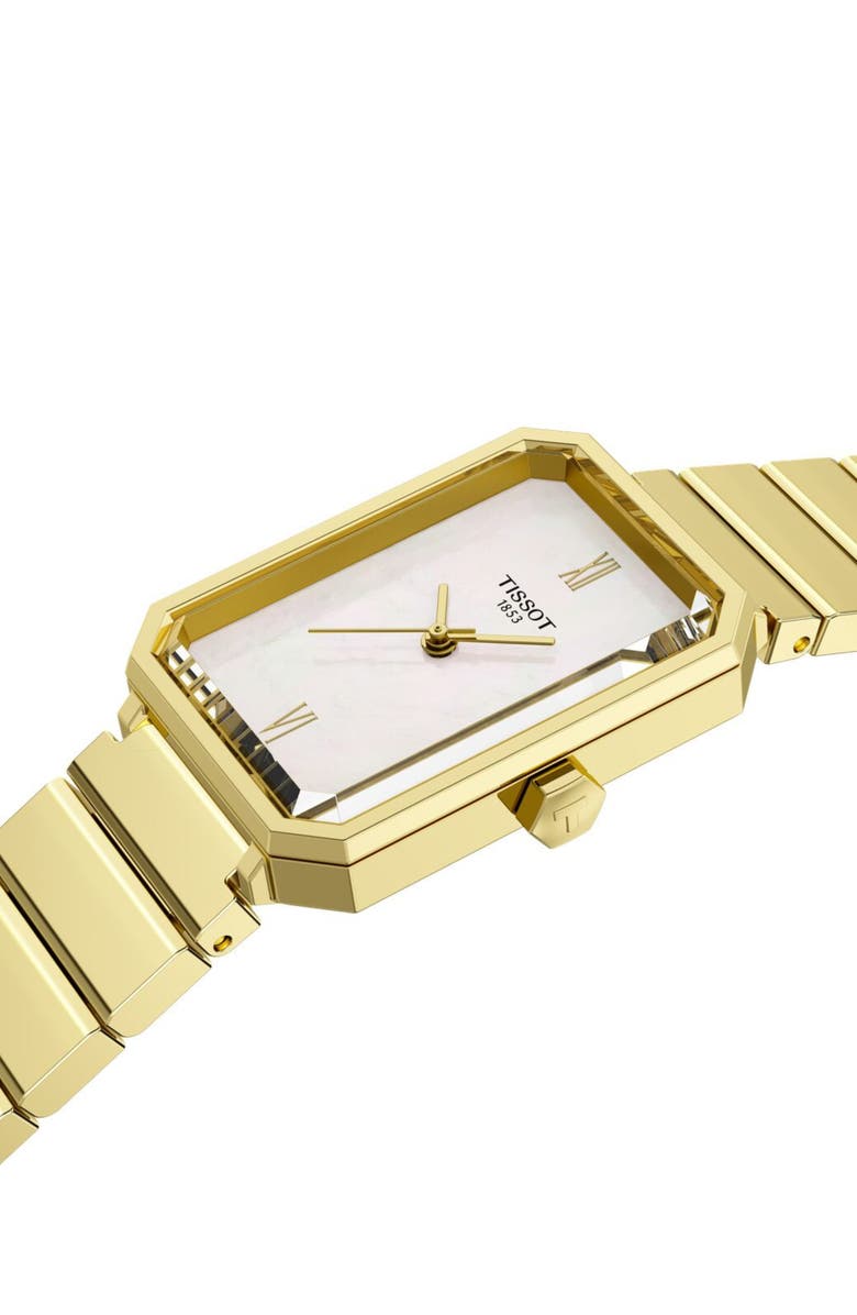 Tissot SRV Bracelet Watch, 30mm, Alternate, color, White Mother Of Pearl