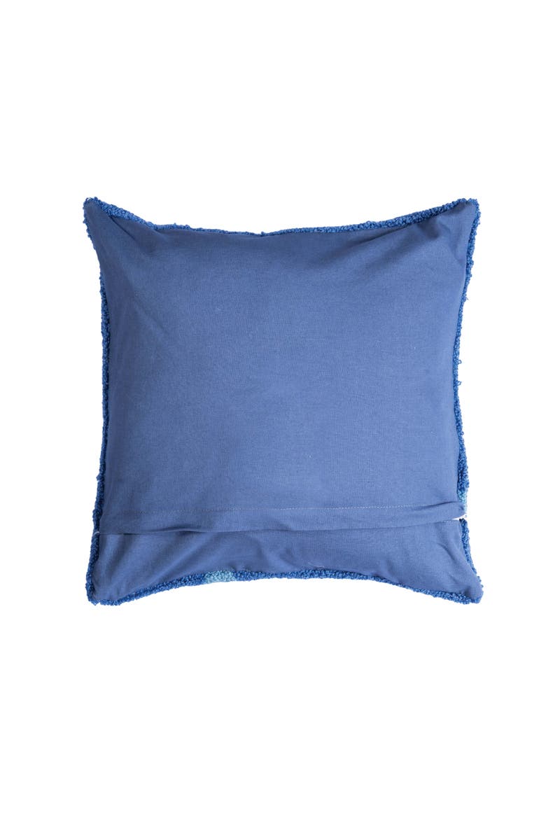 Starfish Seas Hooked Accent Throw Pillow 18" x 18", Alternate, color, Blue