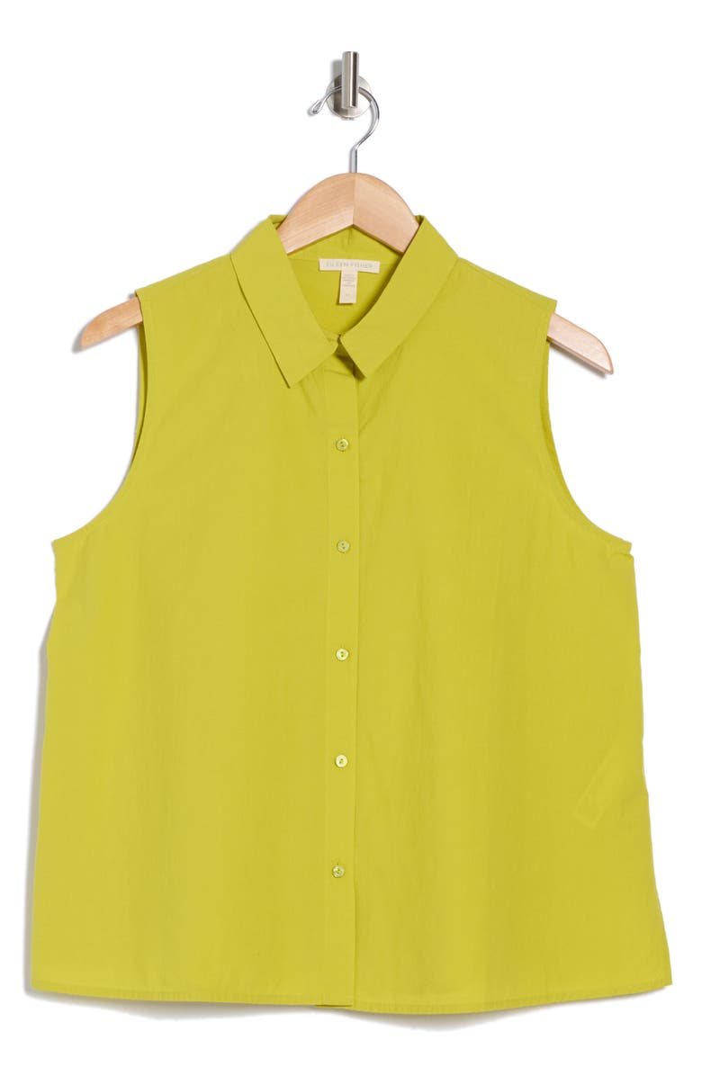 Sleeveless Button-Up Shirt