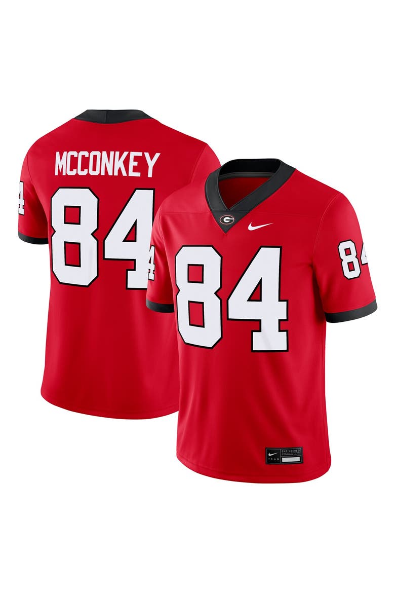 Men's Nike Ladd McConkey Red Georgia Bulldogs Player Game Jersey, Main, color, Red