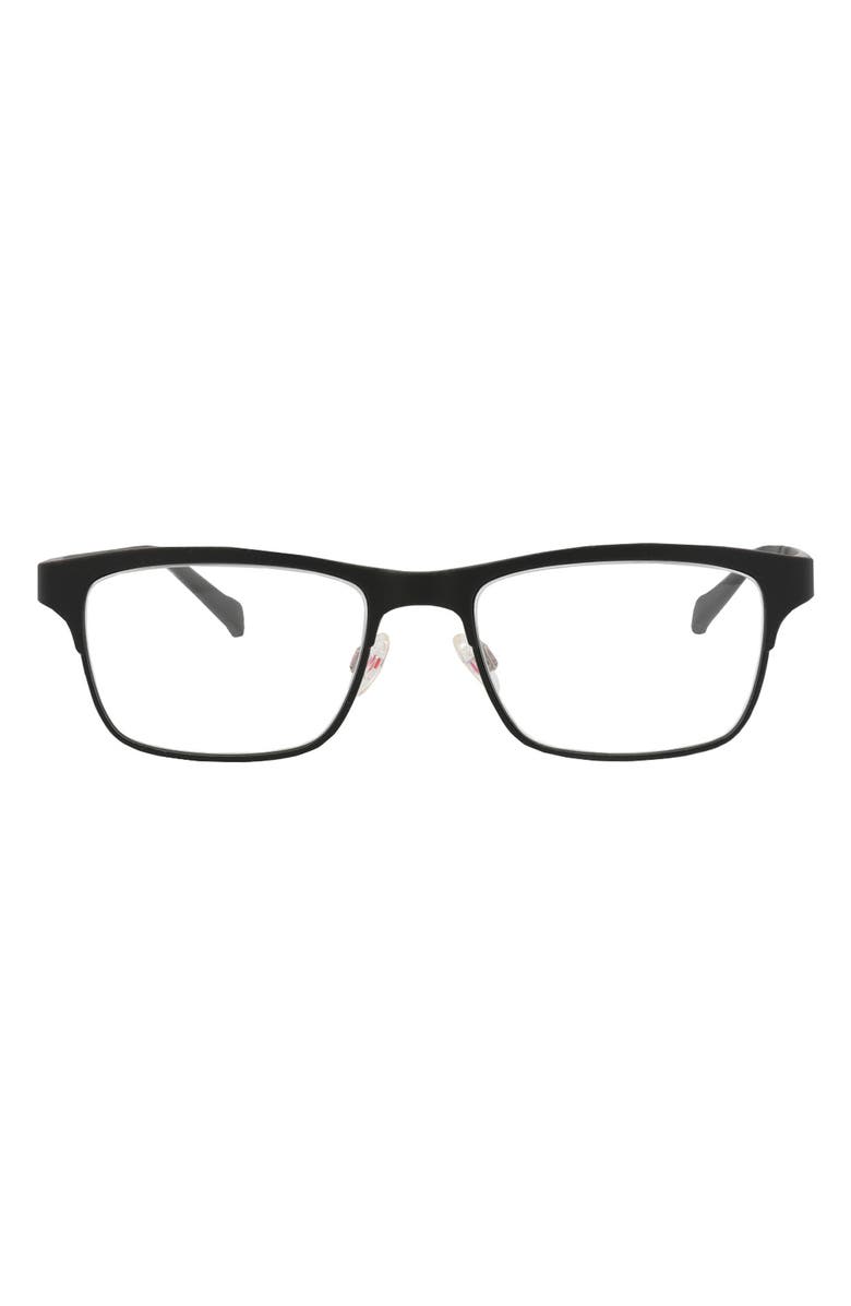 Maui Jim 51mm Rectangular Optical Glasses, Main, color, Black Black Transparent
