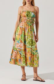 ASTR the Label Elisabeth Mix Print A-Line Dress