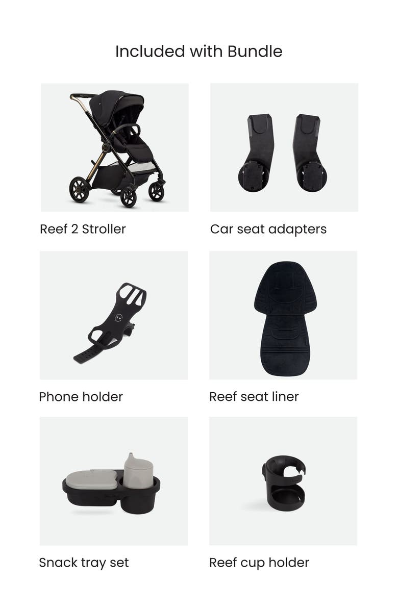 Silver Cross Reef 2 Stroller & Accessory Bundle, Alternate, color, Espresso