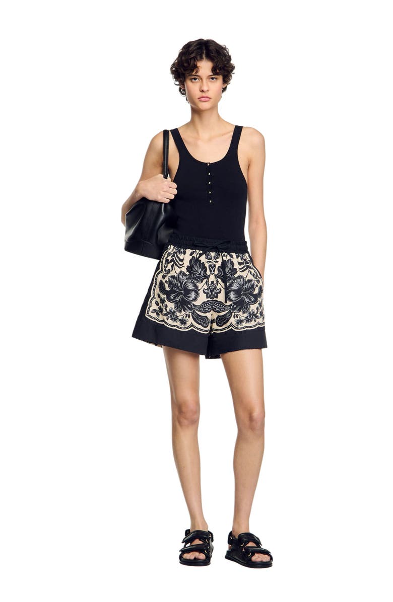 SANDRO Rib knit vest top, Alternate, color, 