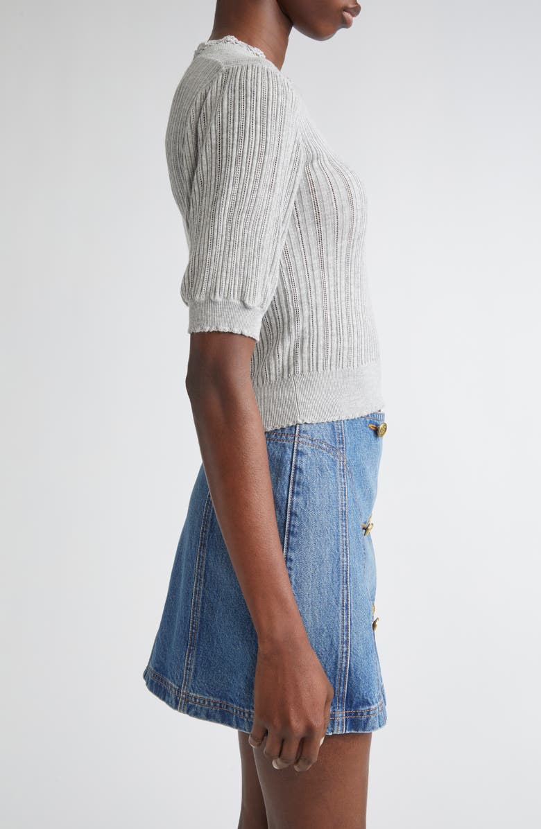 Ulla Johnson Gemma Rib Top, Alternate, color, Slate