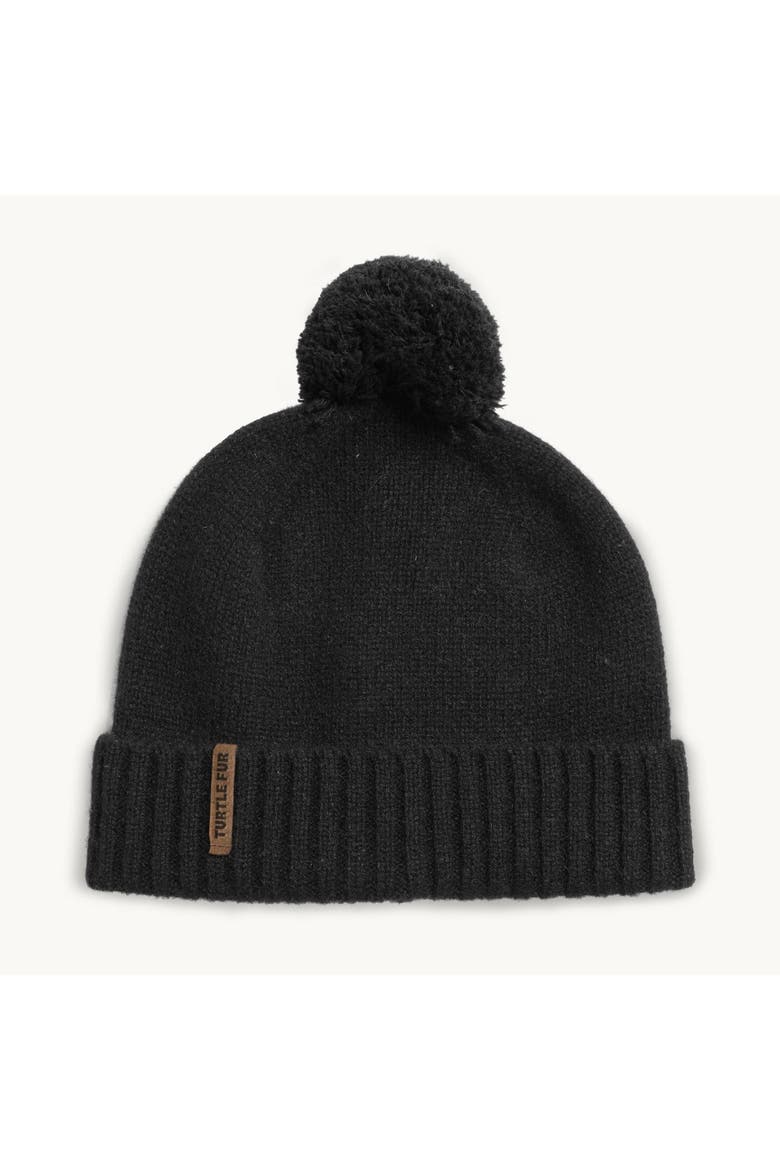 Wool Tula Pom Beanie, Main, color, Black