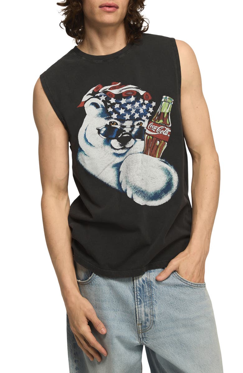 Lucky Brand Coca-Cola<sup>®</sup> Polar Bear Cotton Graphic Muscle Tank, Main, color, 