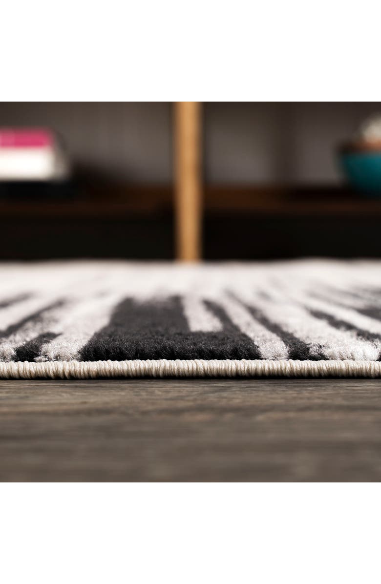 JONATHAN Y Linear Modern Half-Stripe Area Rug, Alternate, color, Gray/Cream