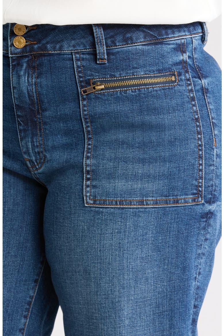 Meg Zip Pocket Ankle Wide Leg Jeans, Alternate, color, LEARNING