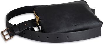 Zip Leather Belt Bag