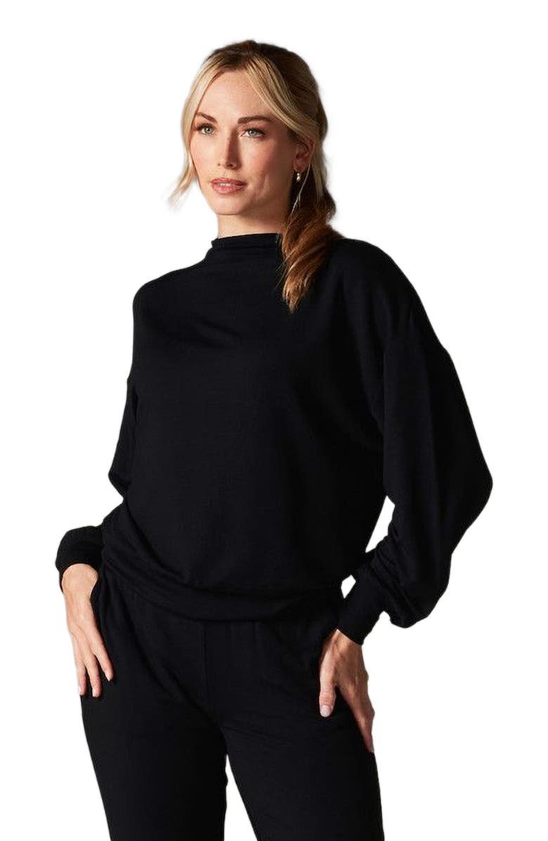 Tavi Slope Crew Sweatshirt, Main, color, Ebony