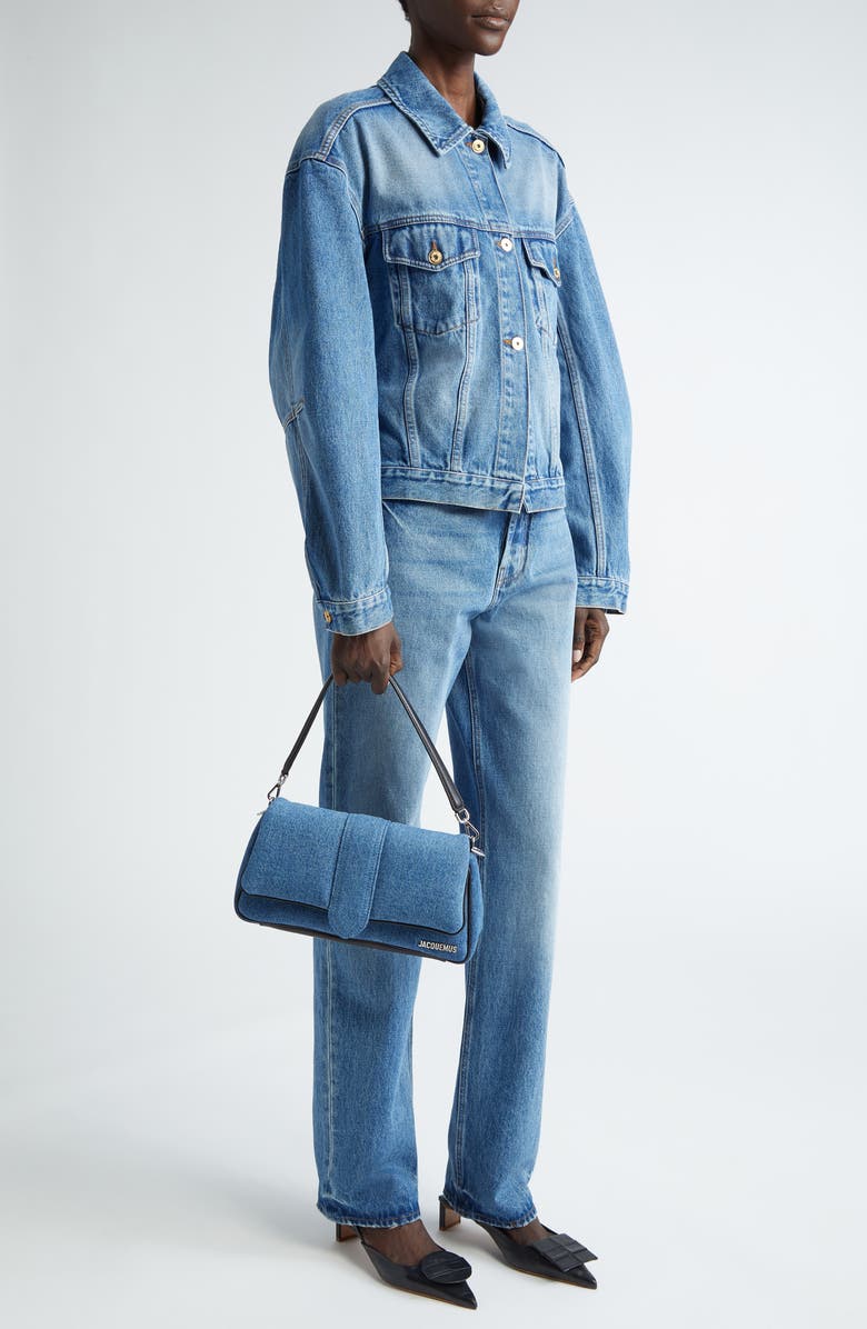 Jacquemus Le Bambimou Denim Shoulder Bag, Alternate, color,