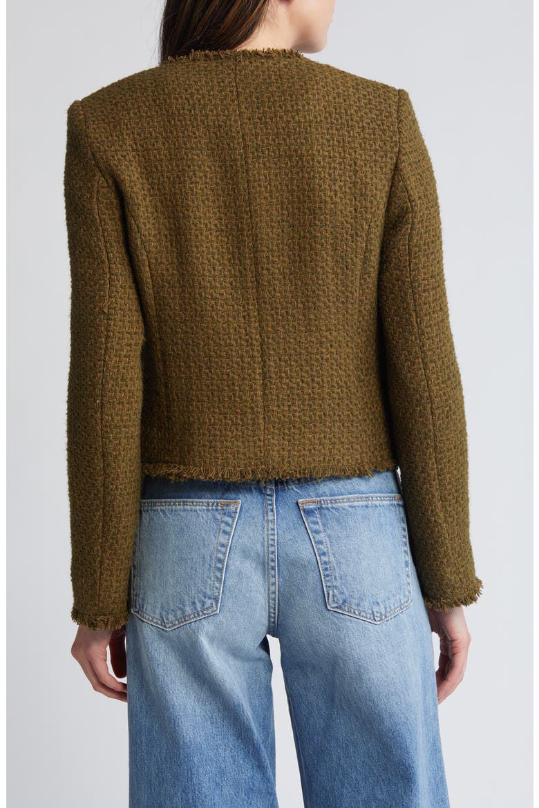 Wintour Tweed Jacket, Alternate, color, KHAKI