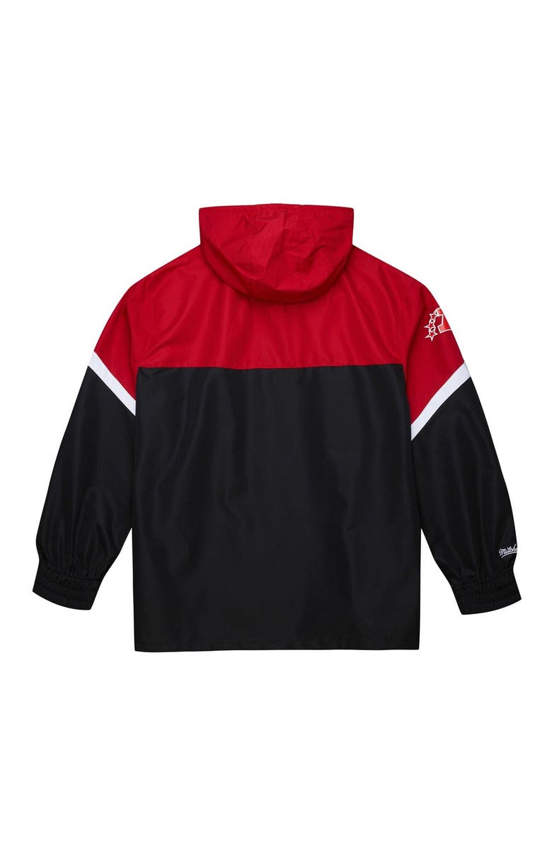 Mitchell & Ness Men's Mitchell & Ness Red/Black Kansas City Chiefs Tie Breaker Vintage Logo Lightweight Anorak Half-Zip Windbreaker, Alternate, color, Red