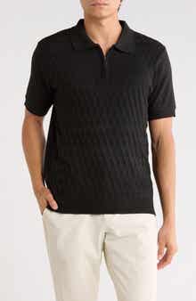 TOM BAINE Half Zip Knit Polo Sweater