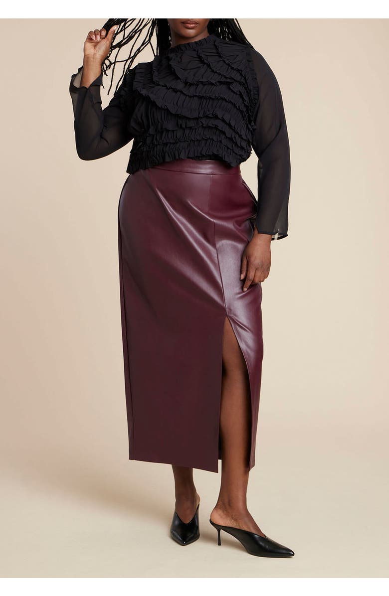 ELOQUII Textured Smocked Top, Alternate, color, Black Onyx