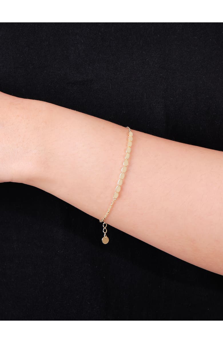 DEVATA Hexagon Link Chain Bracelet in 14K Gold, Alternate, color, Yellow Gold