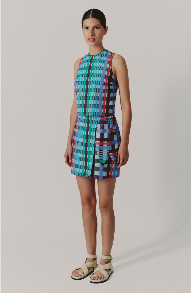 De Loreta Pasca Crewneck Cotton Tank, Alternate, color, Astro Print