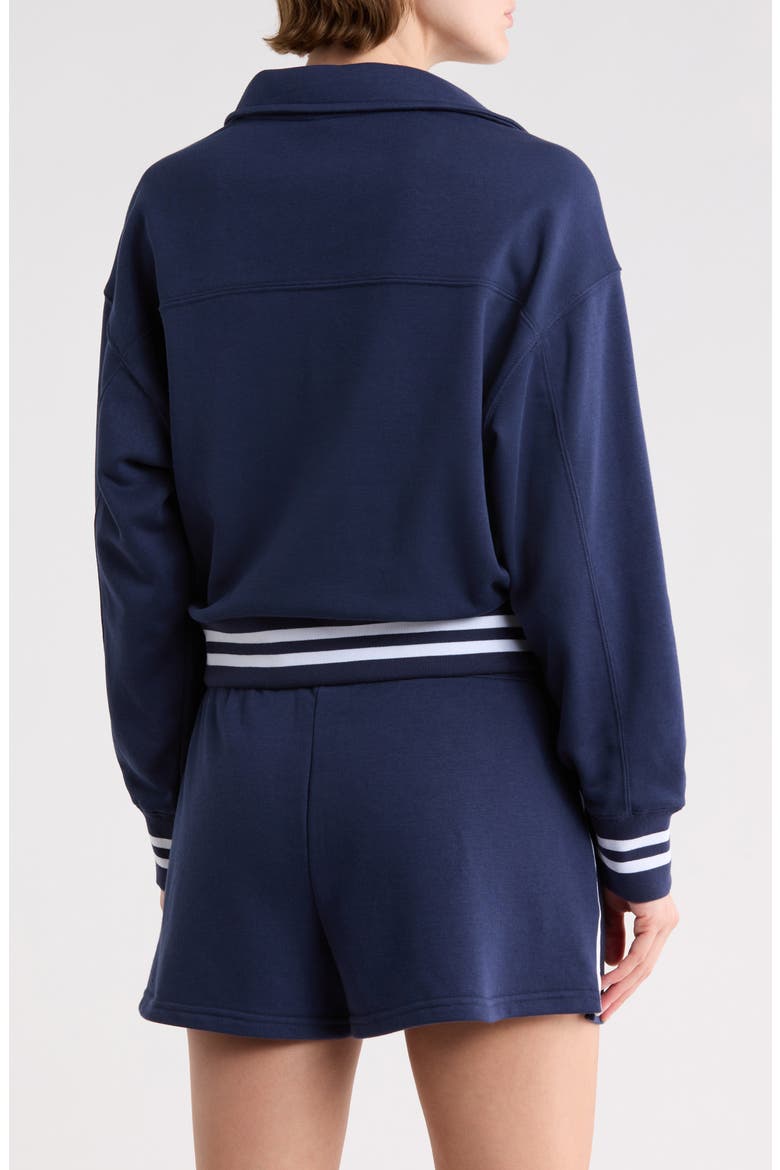 Johnny Collar French Terry Sweatshirt, Alternate, color, NAVAL BLUE-WHITE