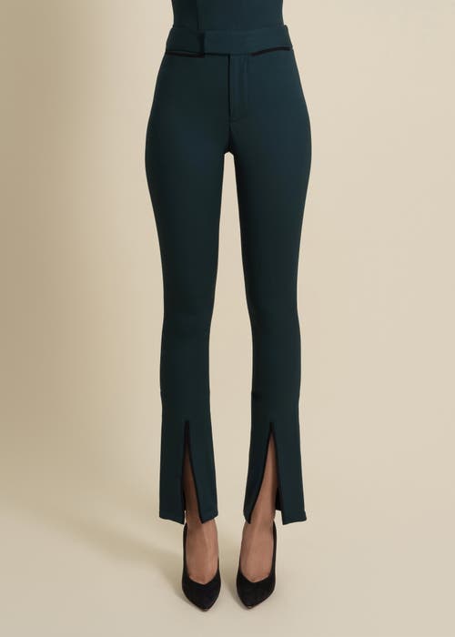 Contessa Mills Helix Slim-fit Mid-rise Stretch Wool Pants In Blue