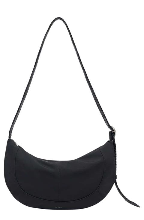 Braid Faux Leather Crossbody Bag