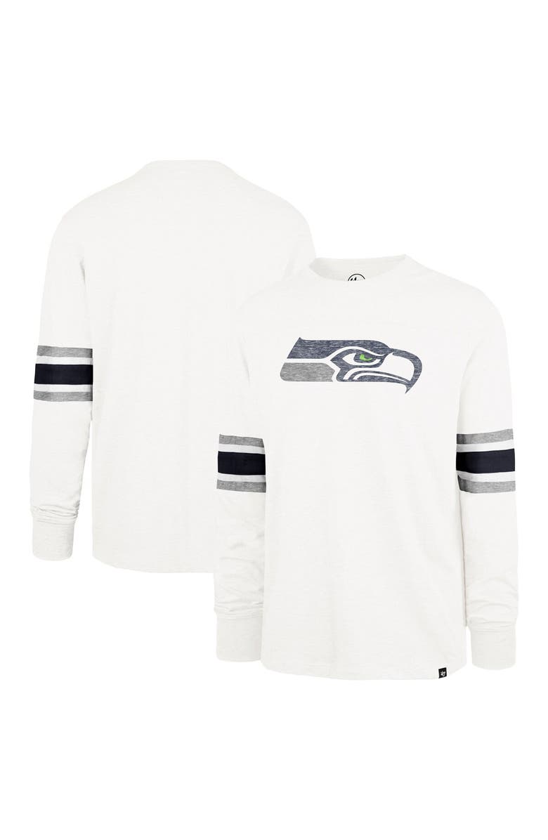 '47 Men's '47 White Seattle Seahawks Gridiron Premier Brex Long Sleeve T-Shirt, Main, color, White