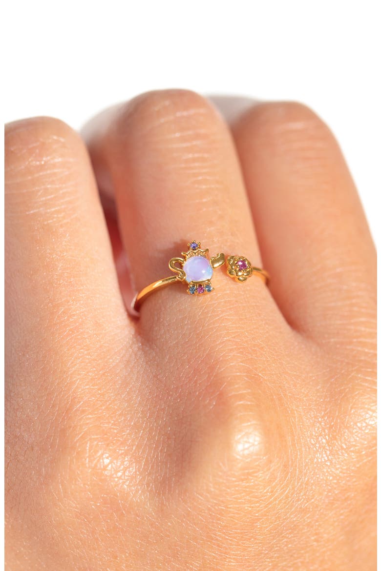 x Disney Beauty & The Beast Mrs. Potts Ring, Alternate, color, GOLD