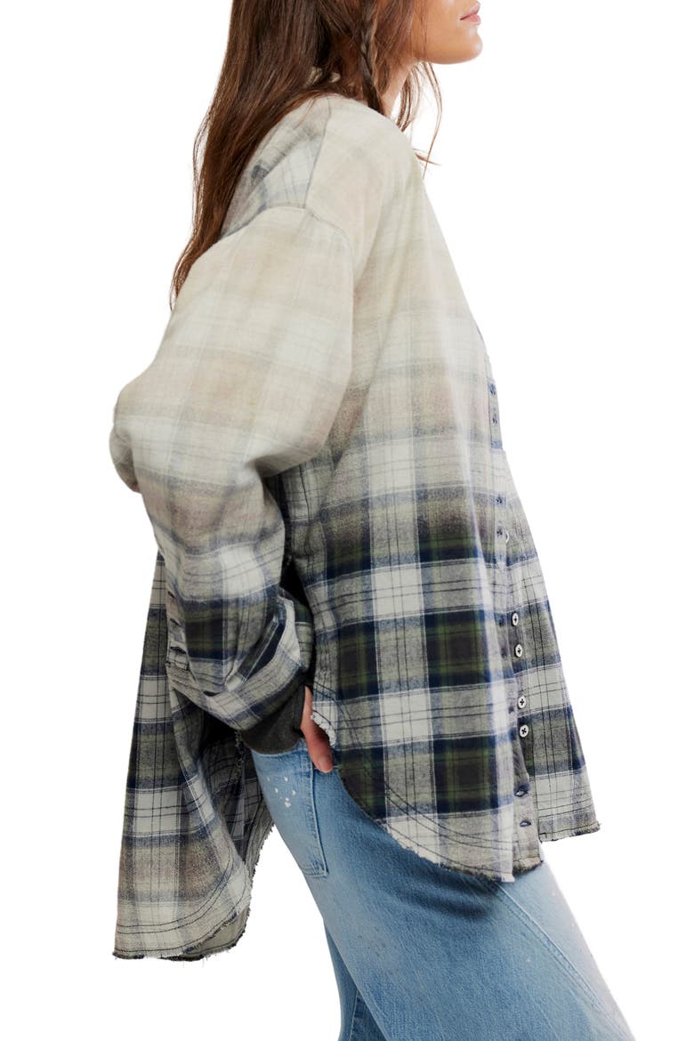 Lexi Plaid Shirt, Alternate, color, FOREST GREEN COMBO