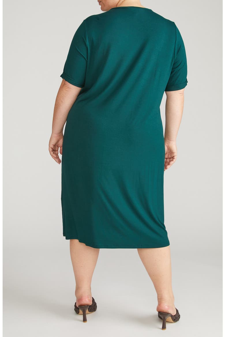 Lily Liquid Jersey Dress, Alternate, color, FOREST GREEN
