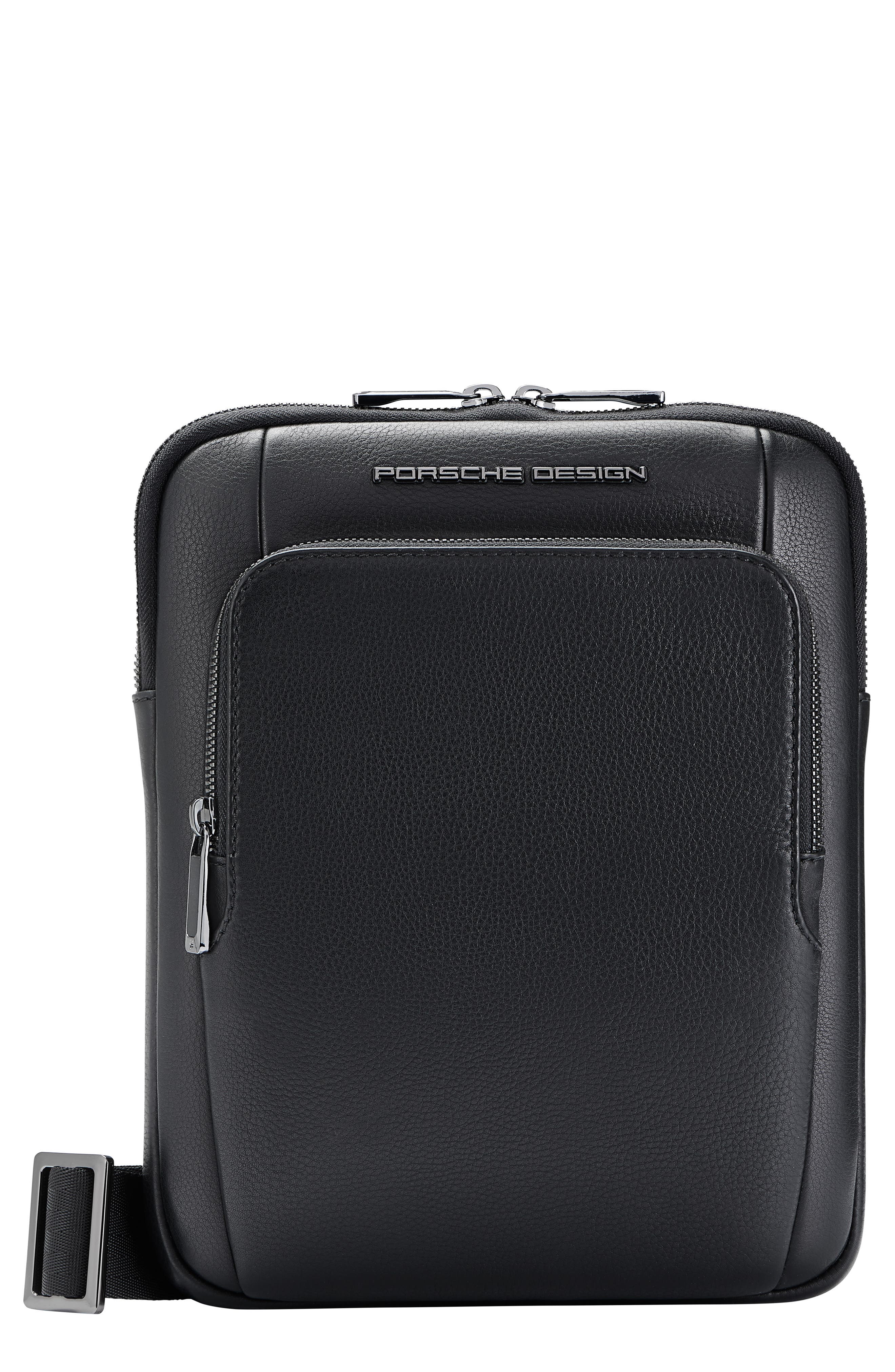 Porsche Design Roadster Small Leather Shoulder Bag, Main, color, 