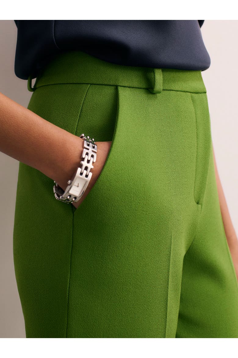 Tavira Sculpt Crepe Pants, Alternate, color, Green