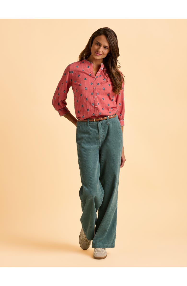 Brakeburn Sara 3/4 Sleeve Round Neck Shirt, Alternate, color, Pink