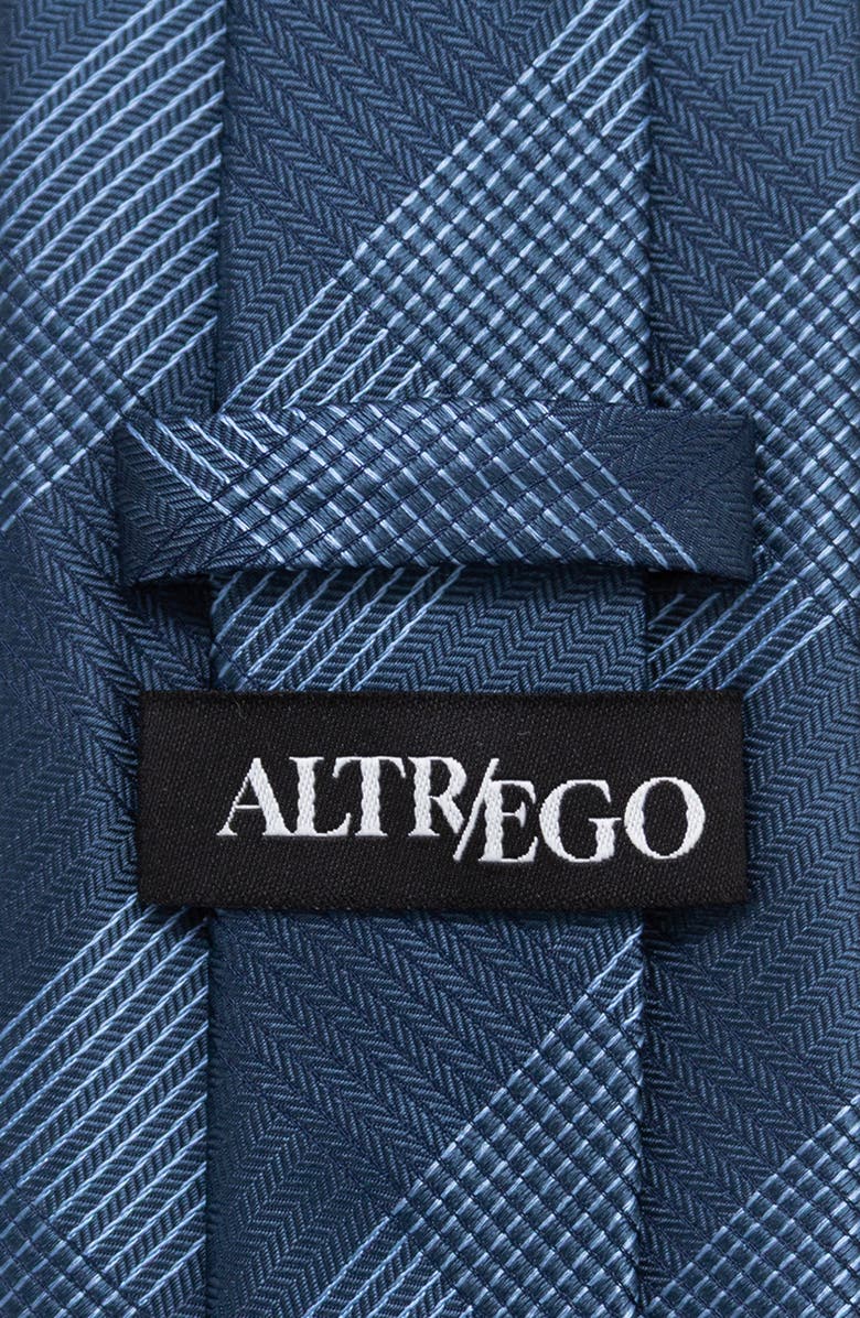 Cufflinks, Inc. Best Dad Plaid Silk Blend Herringbone Tie, Alternate, color, Blue