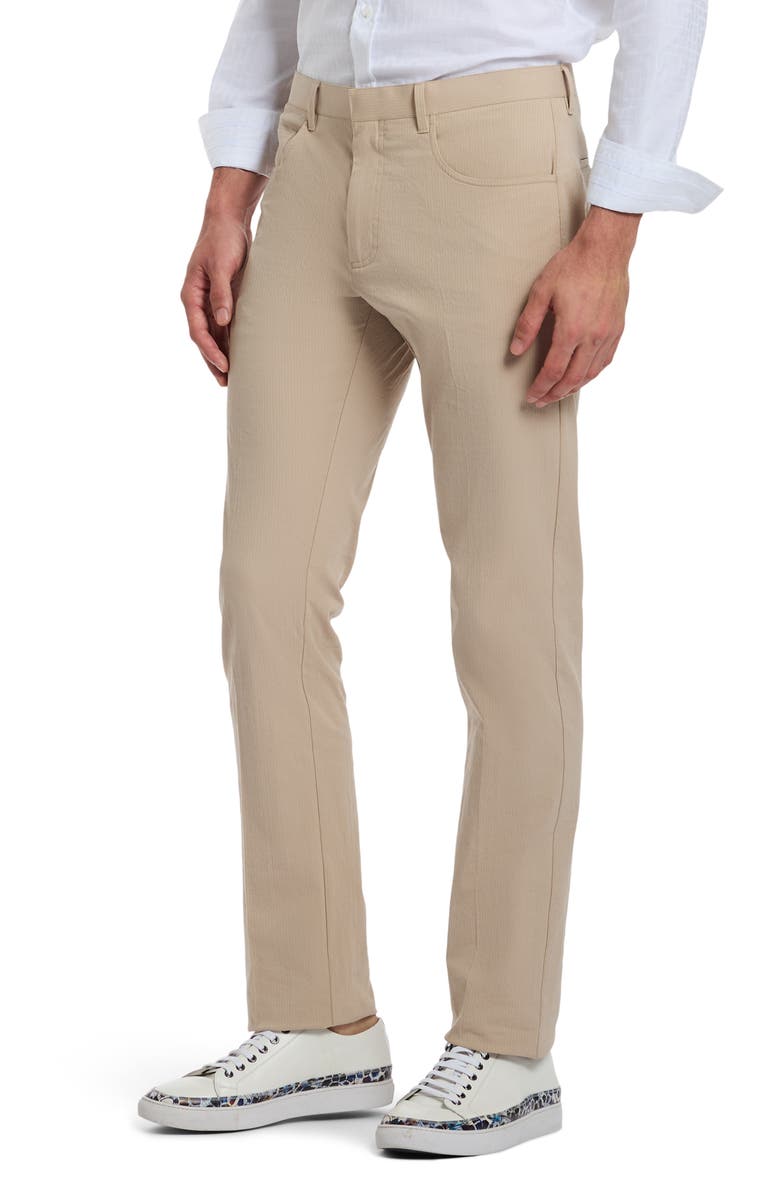 Robert Graham Rayburn Jacquard Straight Leg Pants, Alternate, color, Tan