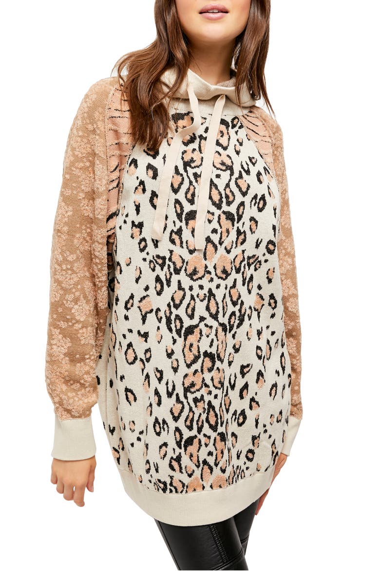 Nala Jacquard Hoodie, Main, color, SPICED CHAI COMBO