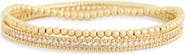 NORDSTROM RACK Set of 2 Cubic Zirconia Bangle & Beaded Stretch Bracelets