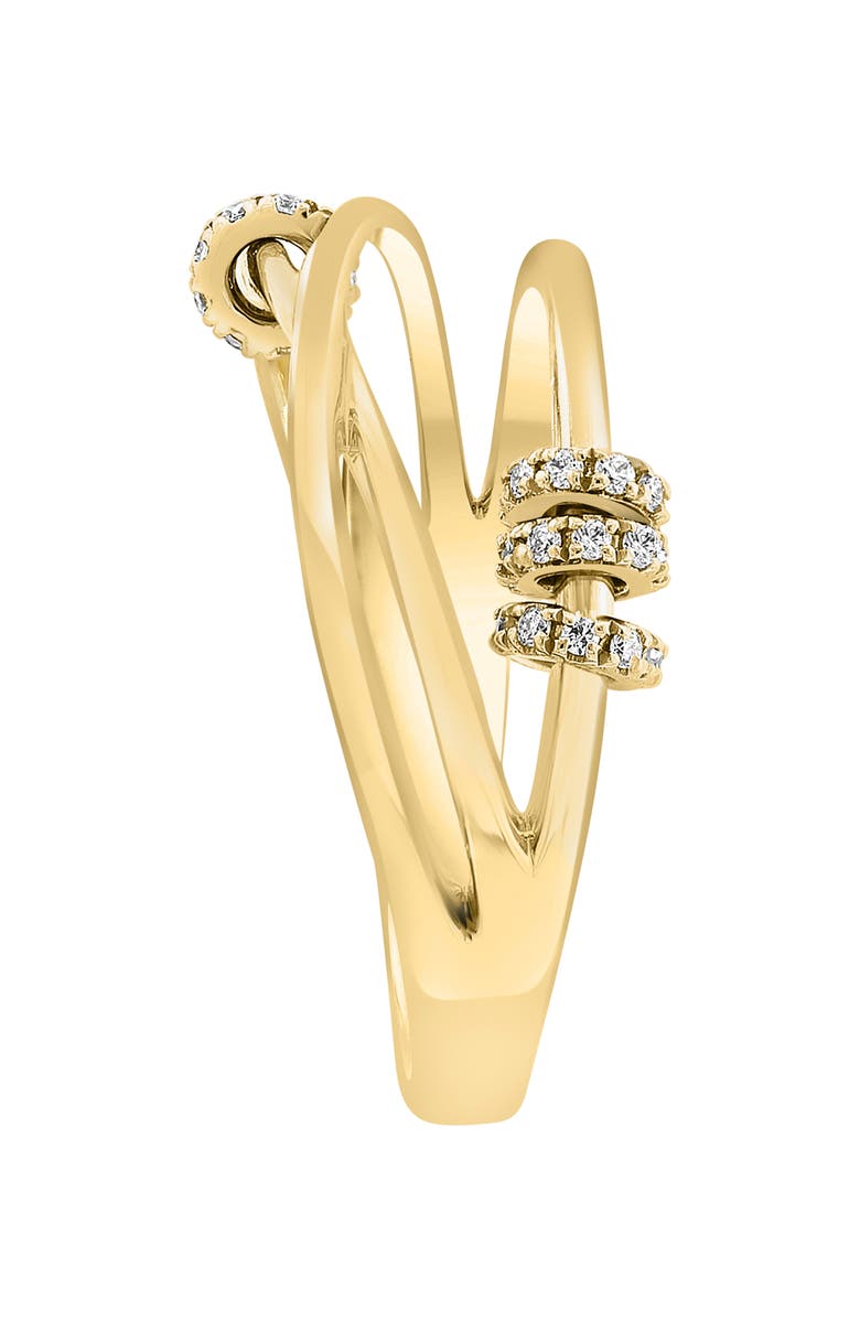 EFFY 14K Gold Diamond Bead Ring - 0.14ct, Alternate, color,