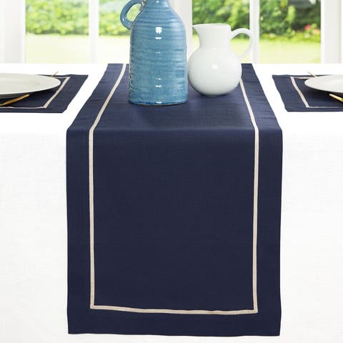 Linen Table Runner for Dining Table, Holiday and Everyday Table Decor - Kensington