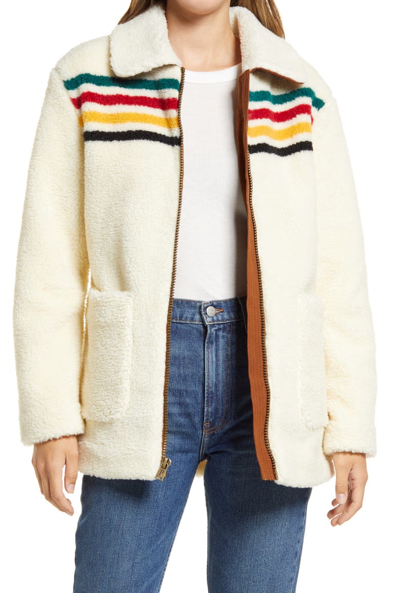Women's Glacier Sunset Fleece Zip-Up Jacket, Main, color, GLACIER IVORY