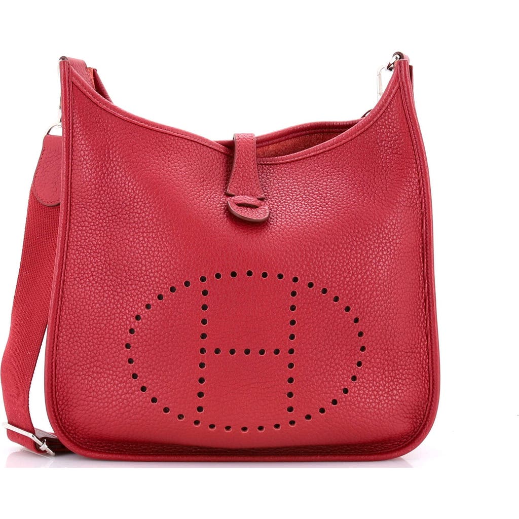 Pre-owned Hermes Hermes Evelyne Bag Gen Iii Clemence Pm In Red