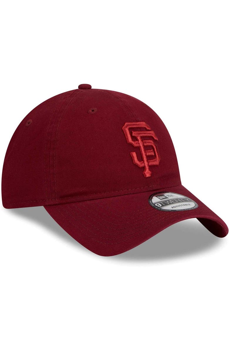 New Era Men's New Era Cardinal San Francisco Giants Color Pack 9TWENTY Adjustable Hat, Alternate, color,