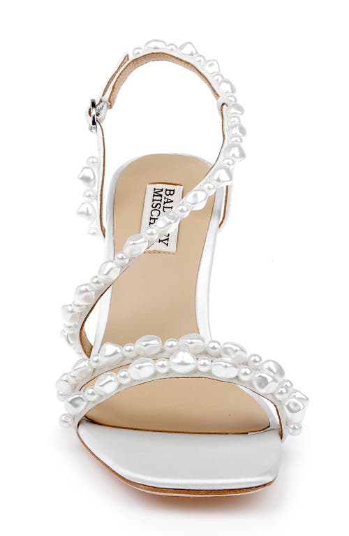 Badgley Mischka Collection Gretta Slingback Sandal In White