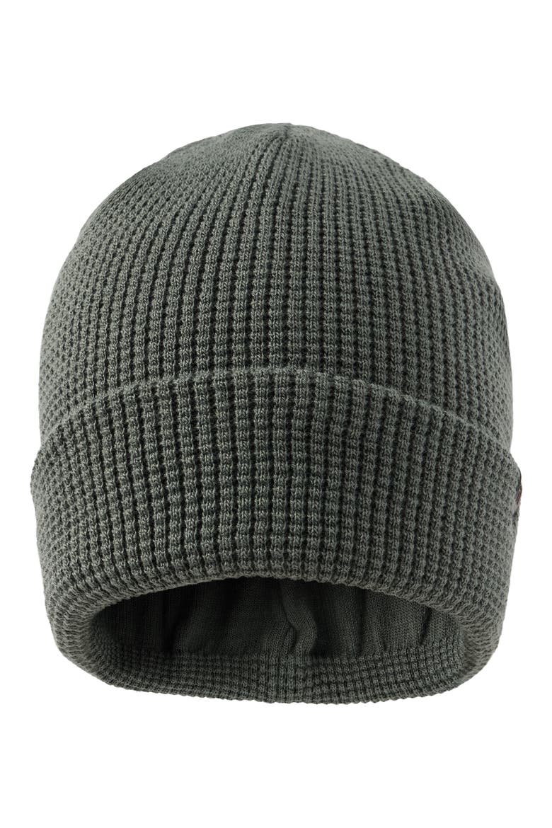 Cloud Waffle Beanie, Alternate, color, DARK OLIVE