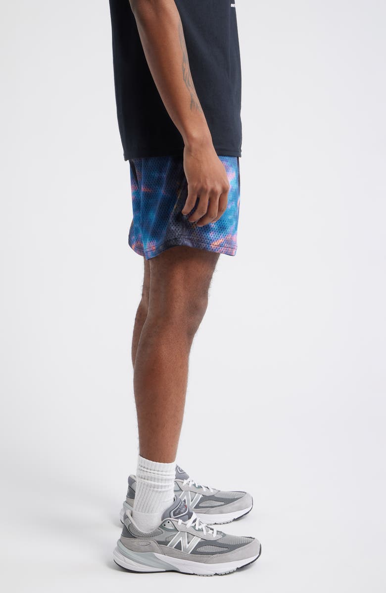 OVERTIME Chrometeam Aura Mesh Basketball Shorts, Alternate, color, Blue Multi