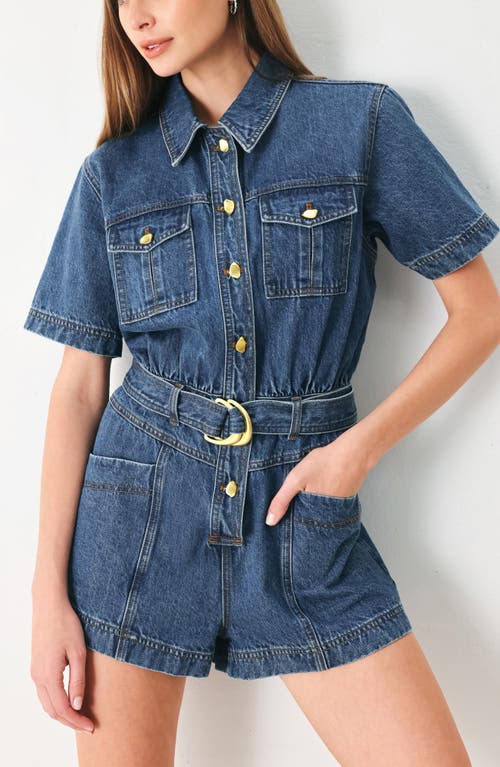 Freemarket Denim Romper In Denim